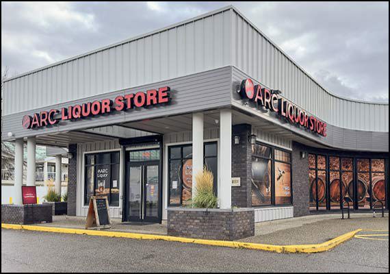 pic of the Kelowna Arc Liquor Store in Guisachan Village with their logo