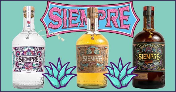 pic of three Siempre Tequila bottles for the article we wrote on Siempre's Tequila range