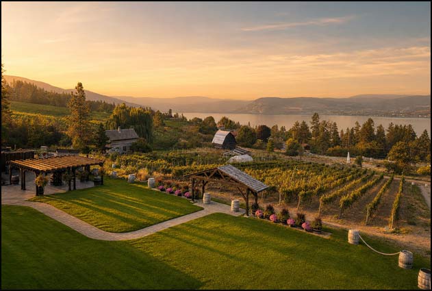 The pyramid cellar and organic vineyard at Summerhill Pyramid Winery in Kelowna