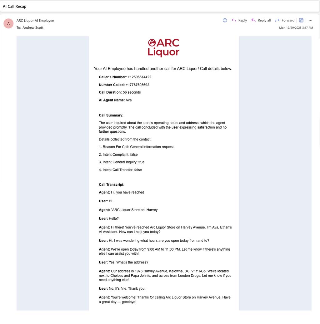 Ava answers opening hours